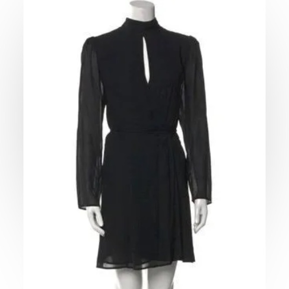 Reformation Black Long Sleeve Dress
